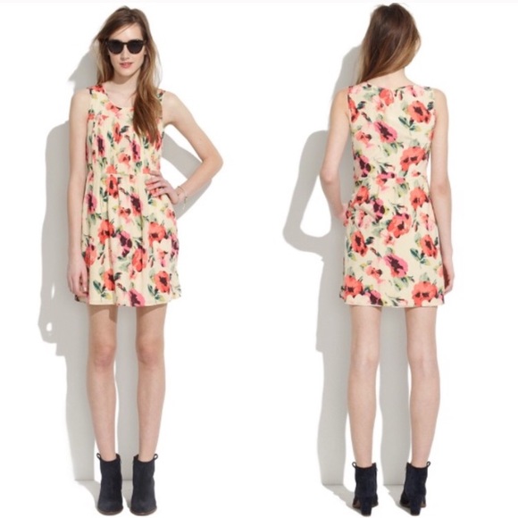 Madewell Dresses & Skirts - Madewell * Tearose Pleated Silk Dress 4